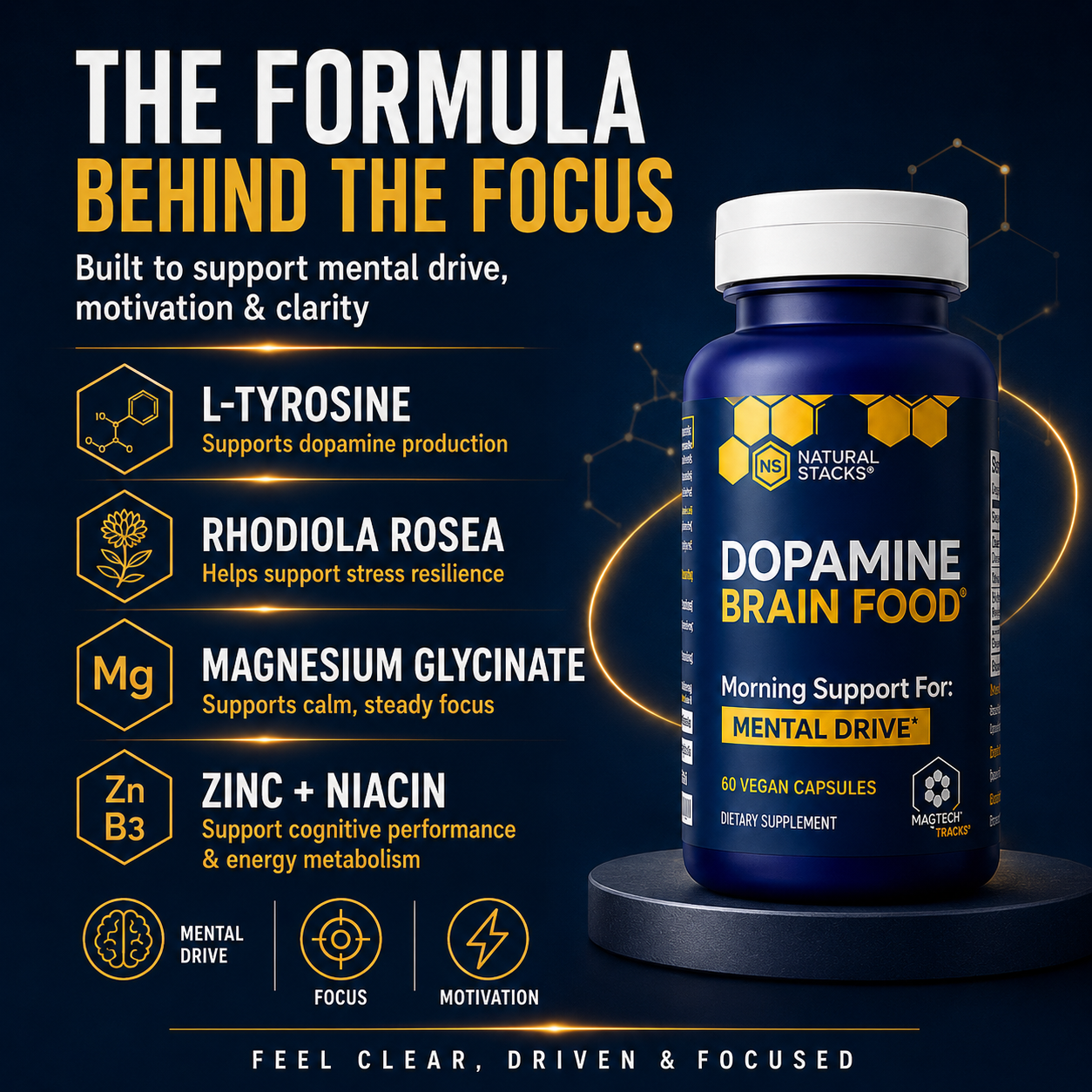 Dopamine Brain Food | Buy 1 Get 1 Free | Feel Clear, Driven & Focused