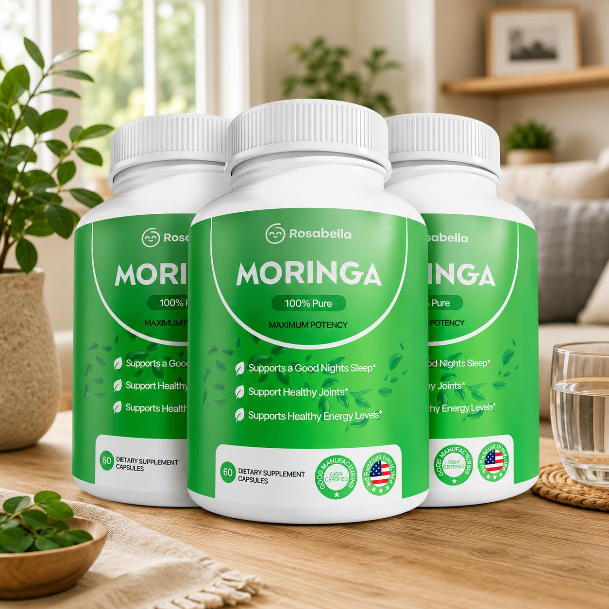 3 Pack Daily Wellness Support With Moringa