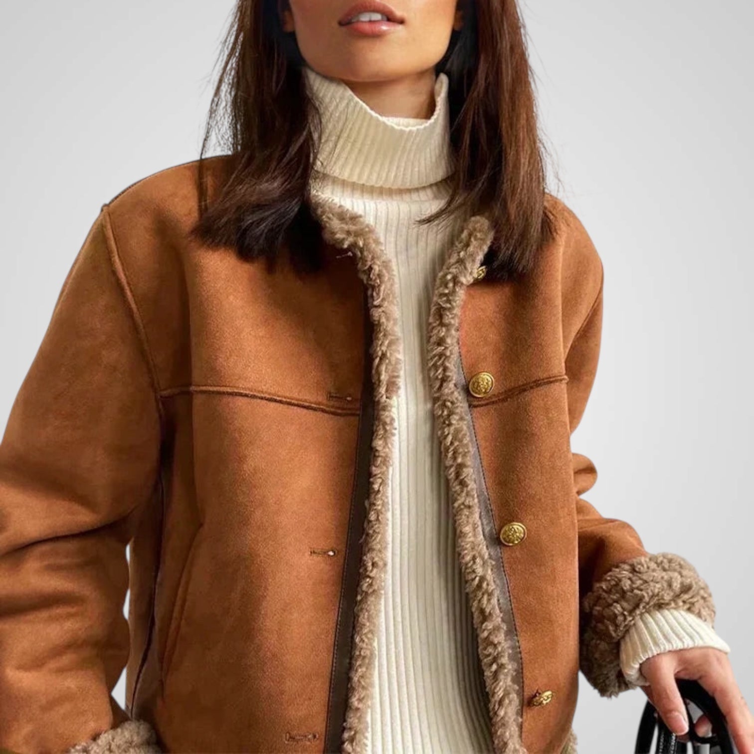 Ίμερ | Buttoned Shearling Μπουφάν