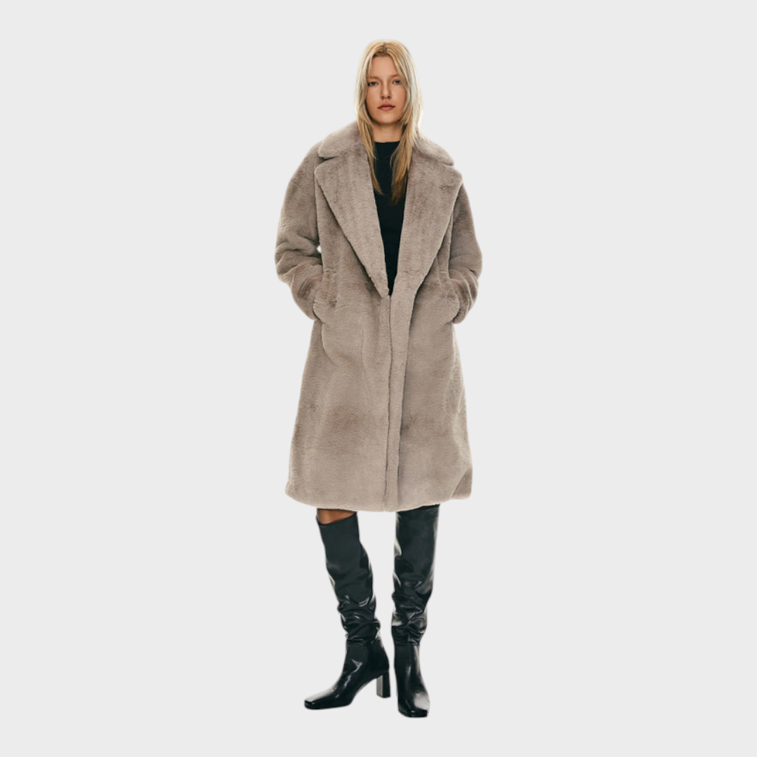 Delaney | Υπερμεγέθη Μακρύ Σακάκι Sherpa Teddy