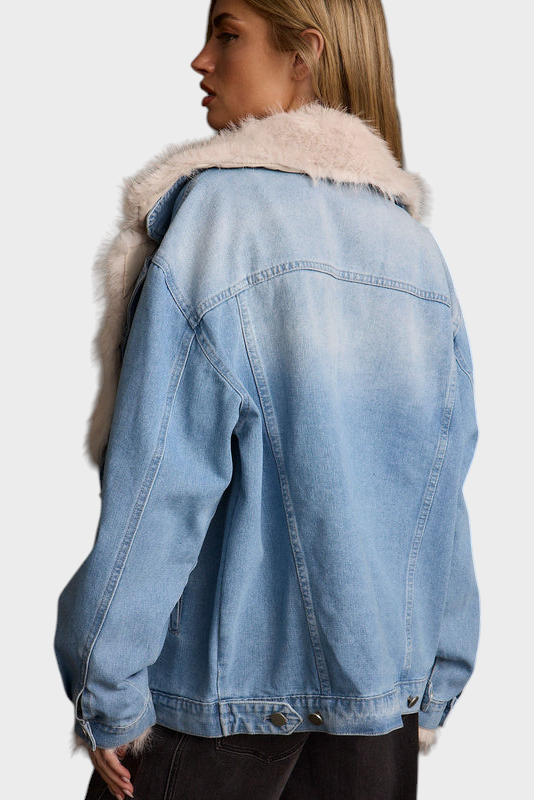Rylee | Τζιν μπουφάν με τεχνητή γούνα