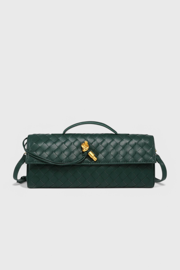 Melanie Τσάντα Clutch με Χρυσή Λεπτομέρεια Κόμπου