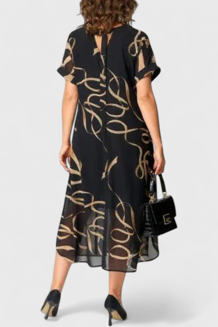 Jillian Μαύρο Φόρεμα Caftan