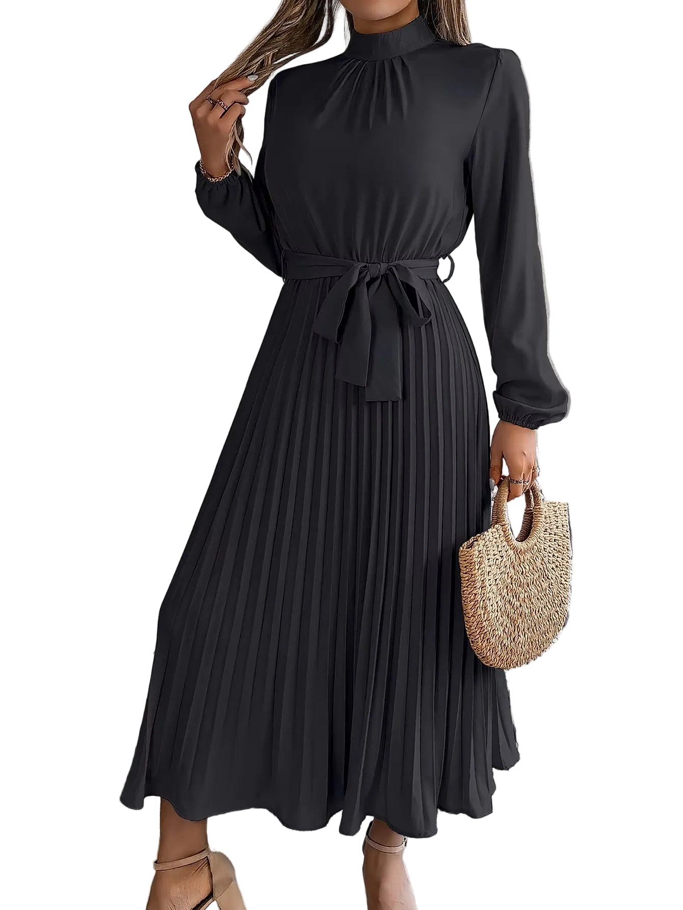Sorayae | Κομψό Πλισέ Μάξι Φόρεμα (Elegant Pleated Maxi Dress)