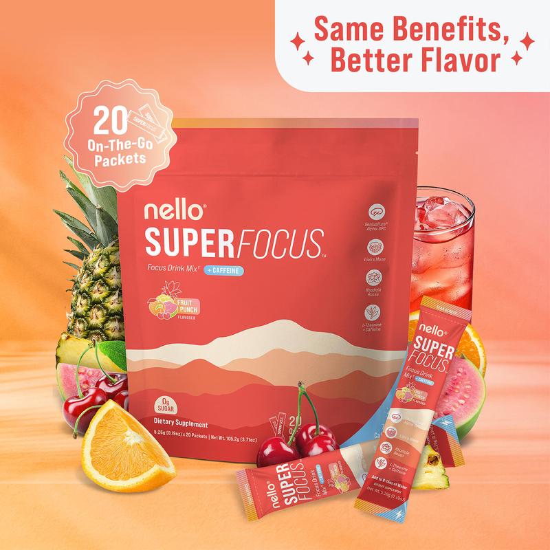 Nello Superfocus – PhD-Formulated Nootropic Drink Mix
