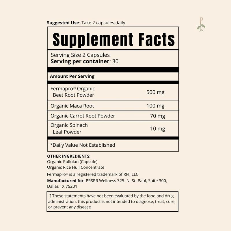 Fermented Beet Root & Maca Capsules