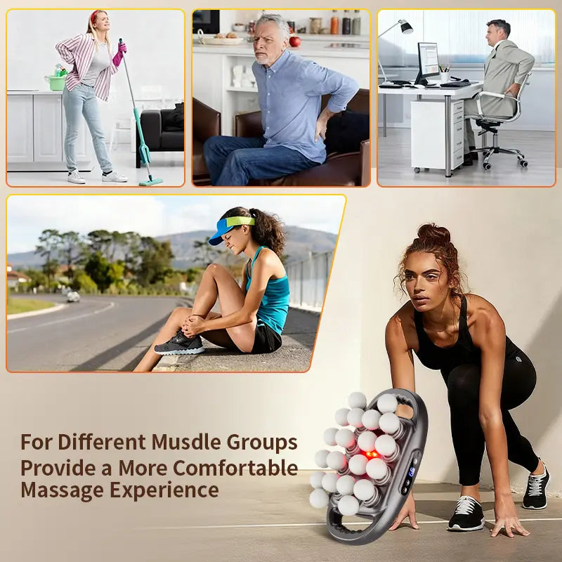 BENBO 20-Ball Massage Gun Quiet Muscle Massager for Back, Shoulders, Legs & Feet