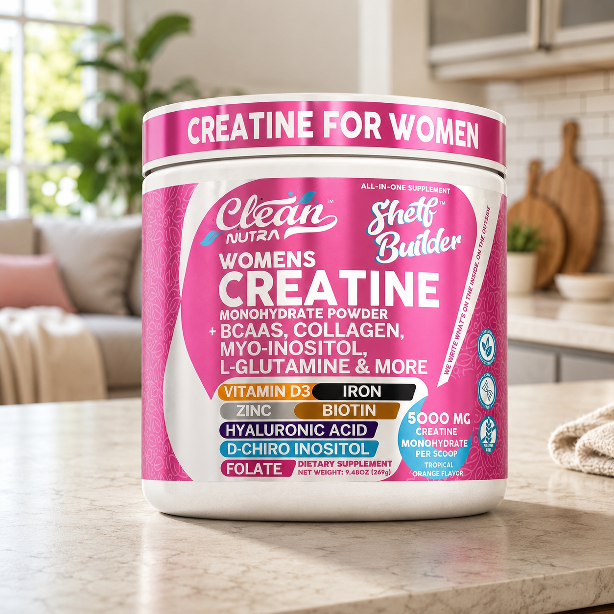 Clean Nutra Women’s Creatine Monohydrate Powder
