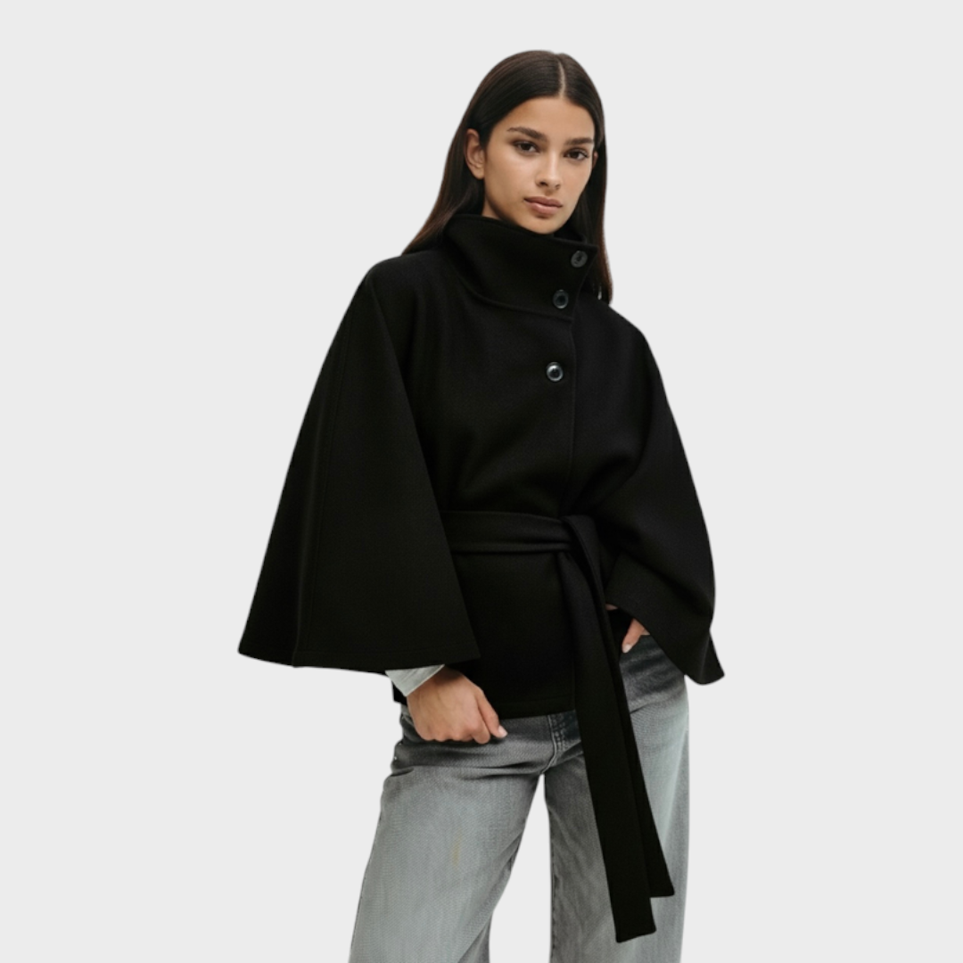 Shayla | Καπα Jacket με Υψηλό Λαιμό και Ζώνη