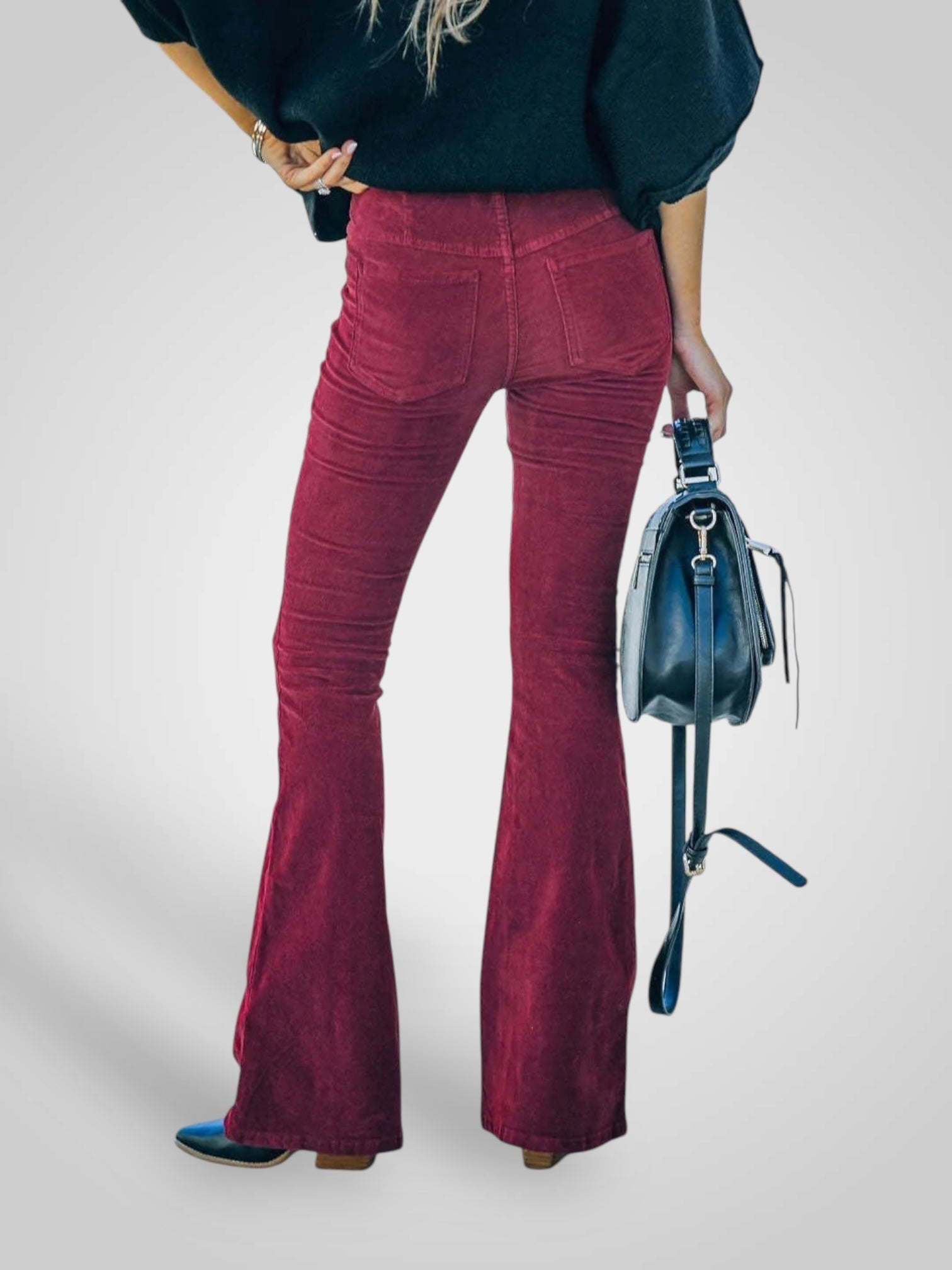 Νέντα | Ψηλόμεσο Flare Παντελόνι - Stretch Fit