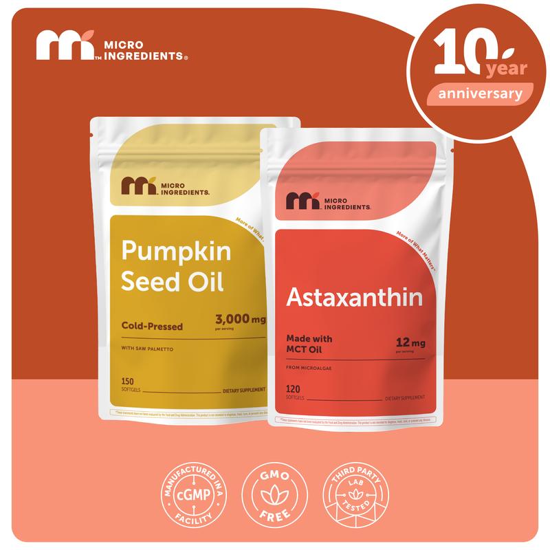 Mermaid Glow Bundle: Astaxanthin & Pumpkin Seed Oil with Saw Palmetto