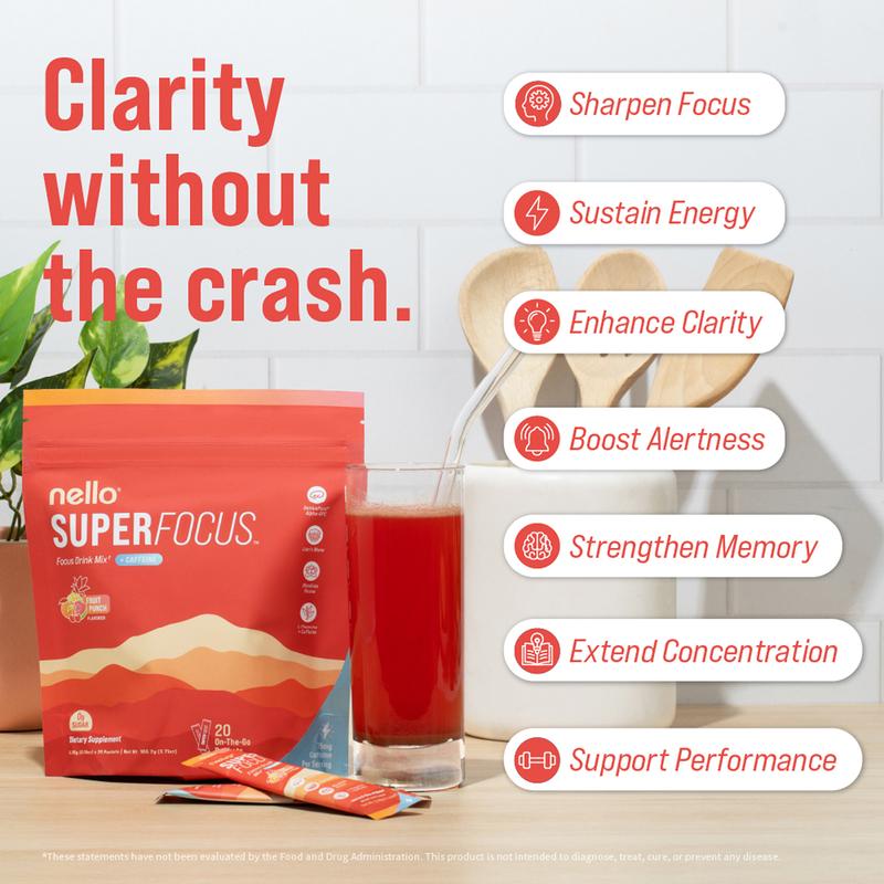 Nello Superfocus – PhD-Formulated Nootropic Drink Mix