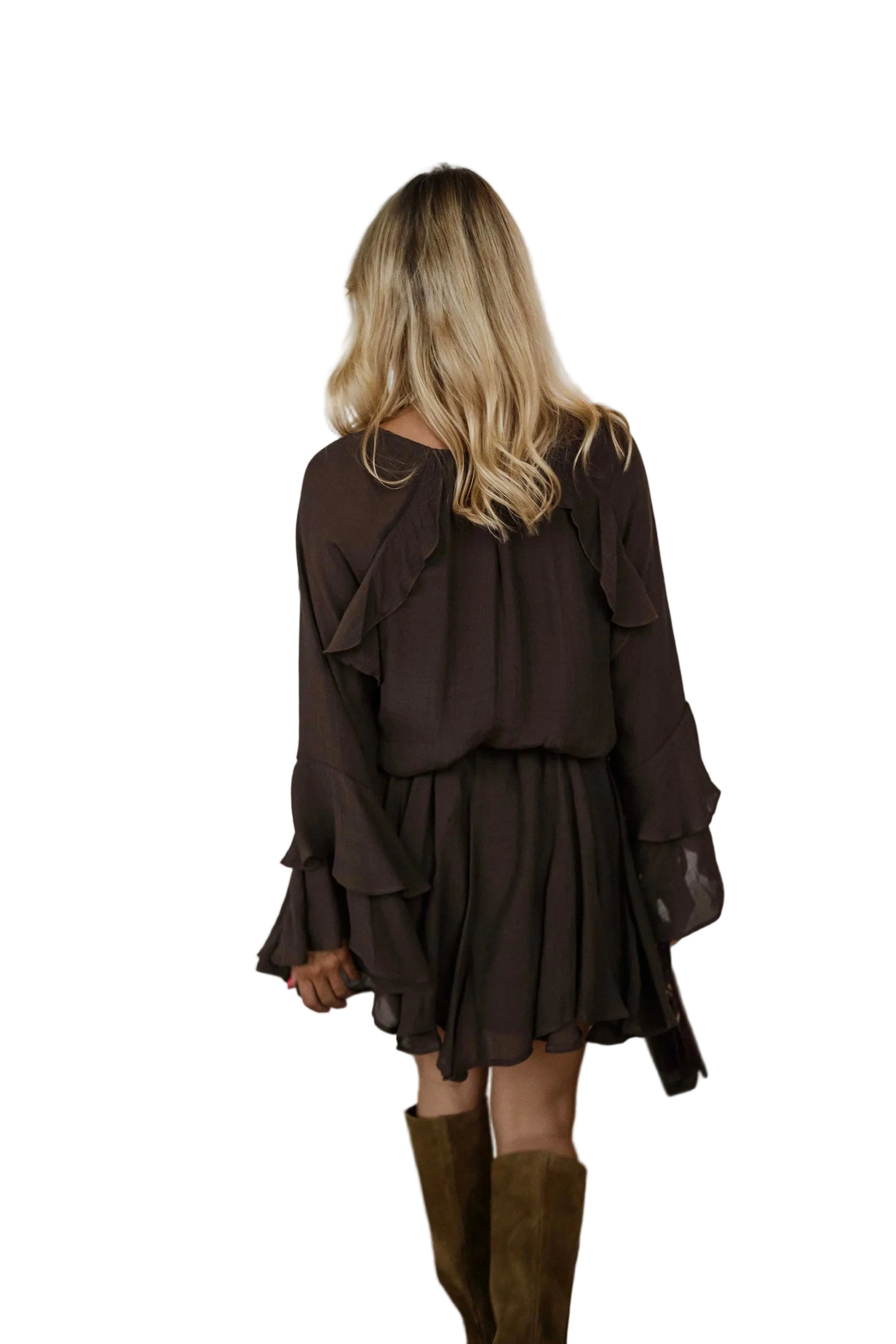 Ophie | Φόρεμα Audrina σε Σοκολατί Χρώμα (Chocolate Audrina Dress)